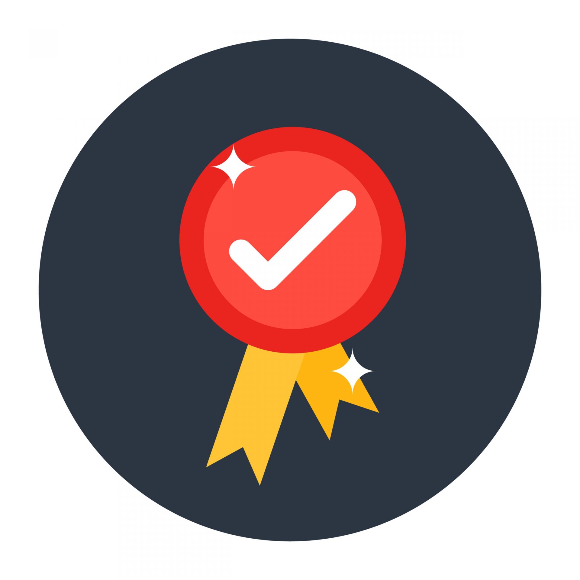 Tick,On,A,Badge,Depicting,Quality,Check,In,Flat,Icon